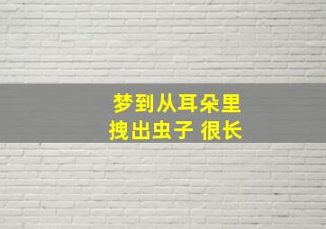 梦到从耳朵里拽出虫子 很长